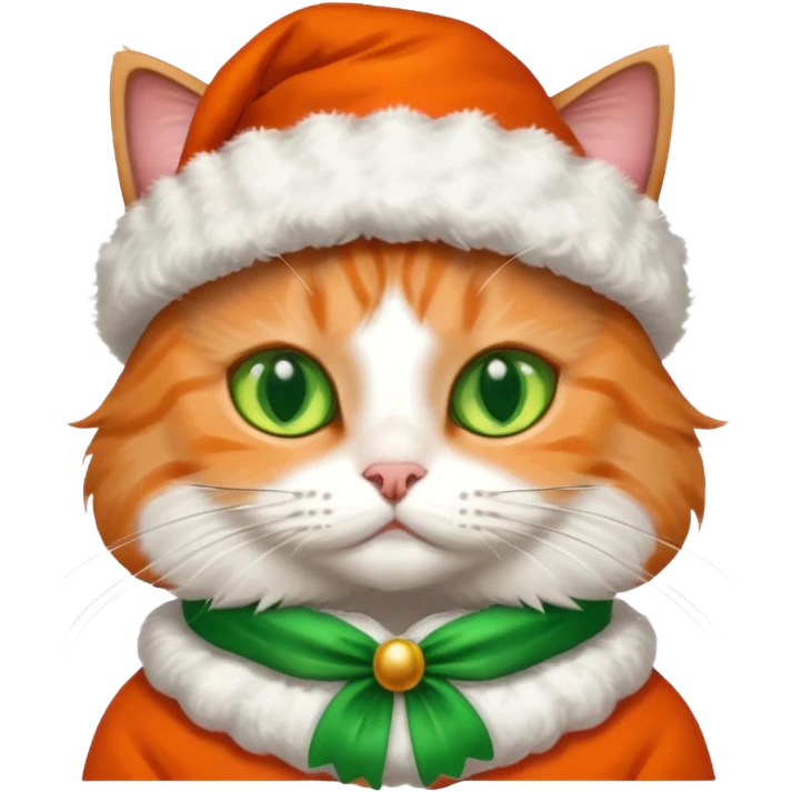 Un  gato con ropa navideña emoji