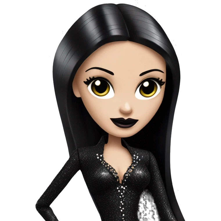 Morticia Addams. Show full.Gothic bikini glittergirl Barbie  emoji