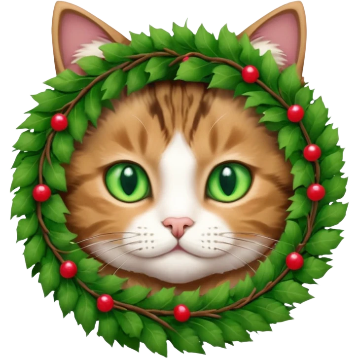 wreath cat emoji
