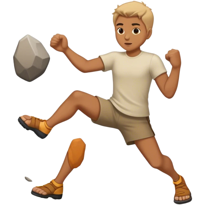 Me kicking rocks emoji