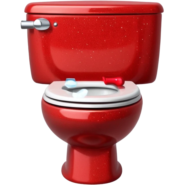 red glitter toilet emoji