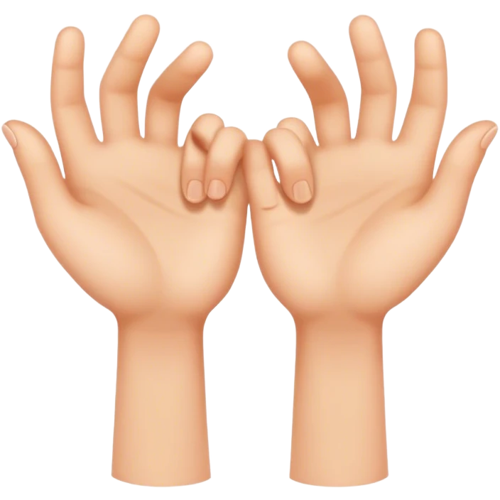 A person holding hands  emoji