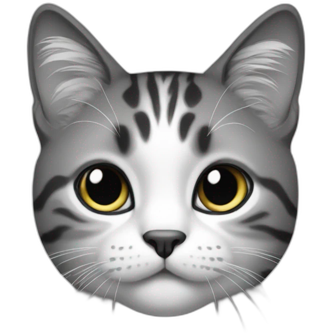Cat black and white emoji