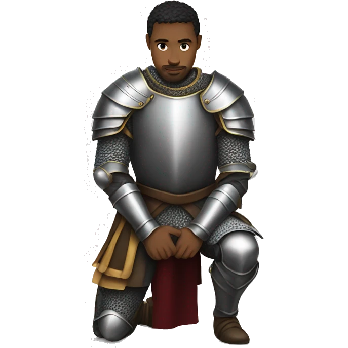 a knight kneeling on one knee emoji