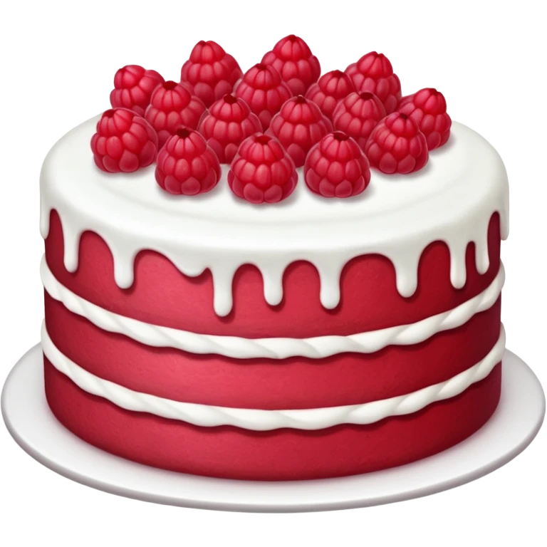 a raspberry cake emoji