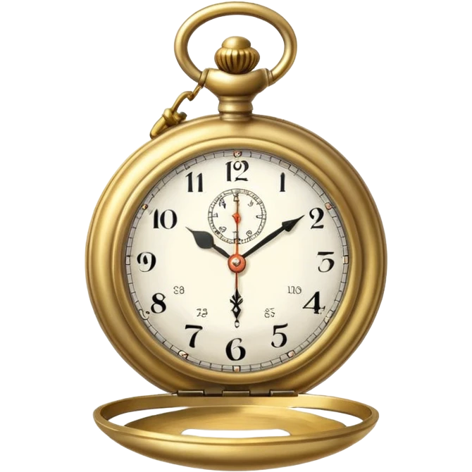 reloj de bolsillo realista emoji