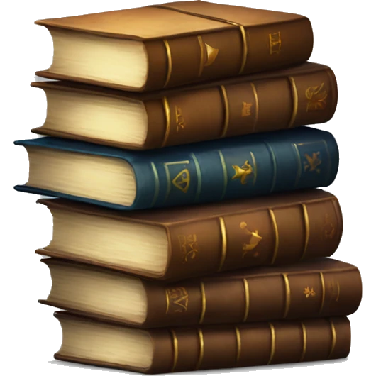 A stack of fantasy books emoji
