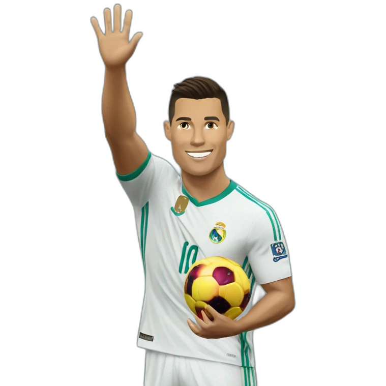Christiano Ronaldo waving emoji