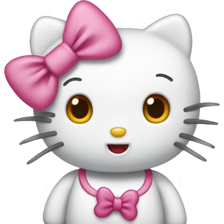 Hello kitty with a bow emoji