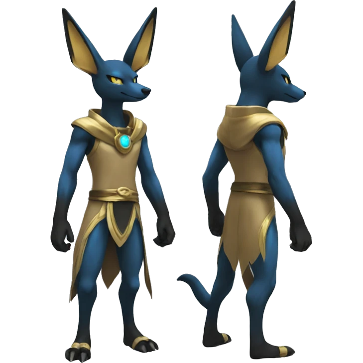 Lucario-Anubis full body emoji