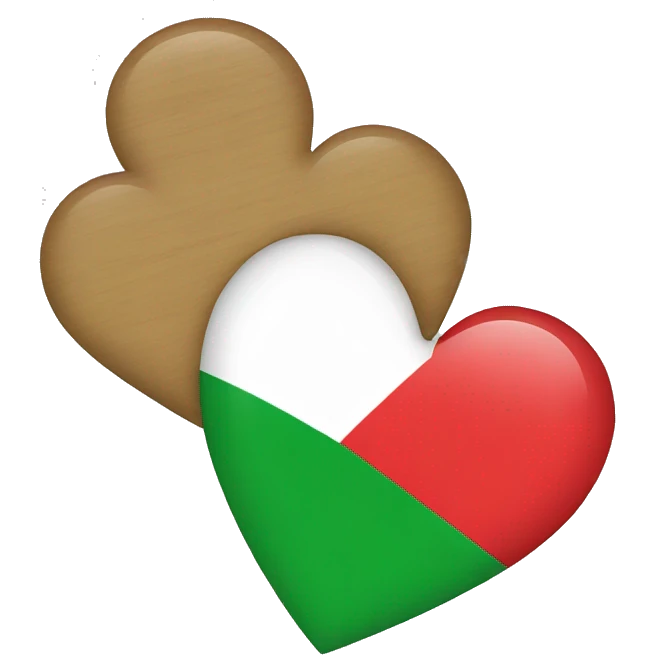 a heart colored like the talian flag. emoji