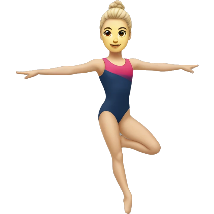 Gymnaste qui fait le grand écart de dos  emoji
