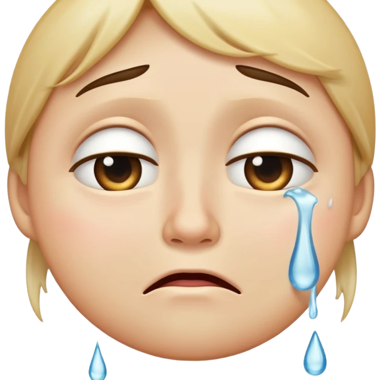 An emoji of someone trying to hold their tears emoji