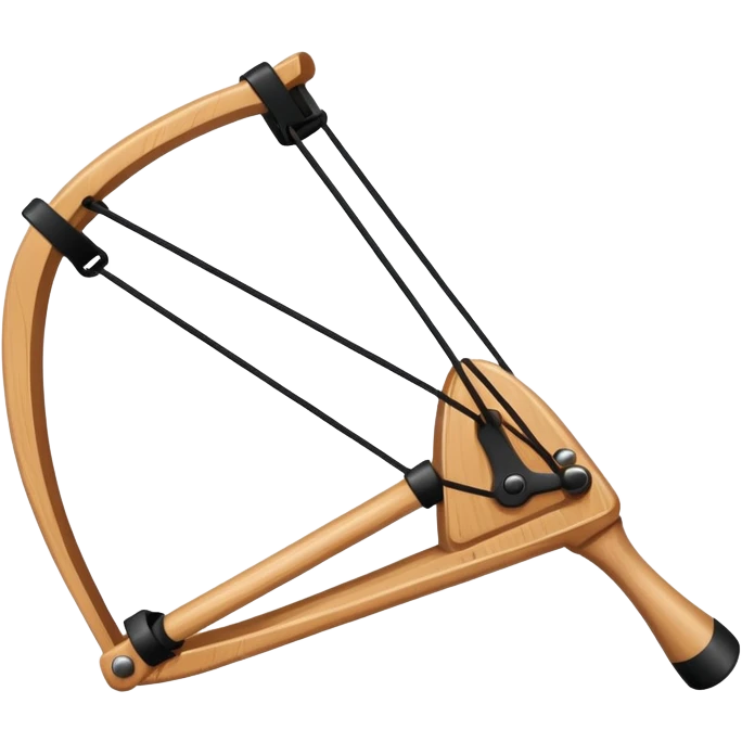 A classic Y-shaped wooden slingshot with rubber band emoji