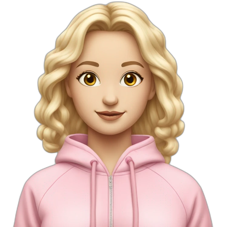 dancing-fair-haired-white-girl-pink-oversize-tracksuit emoji