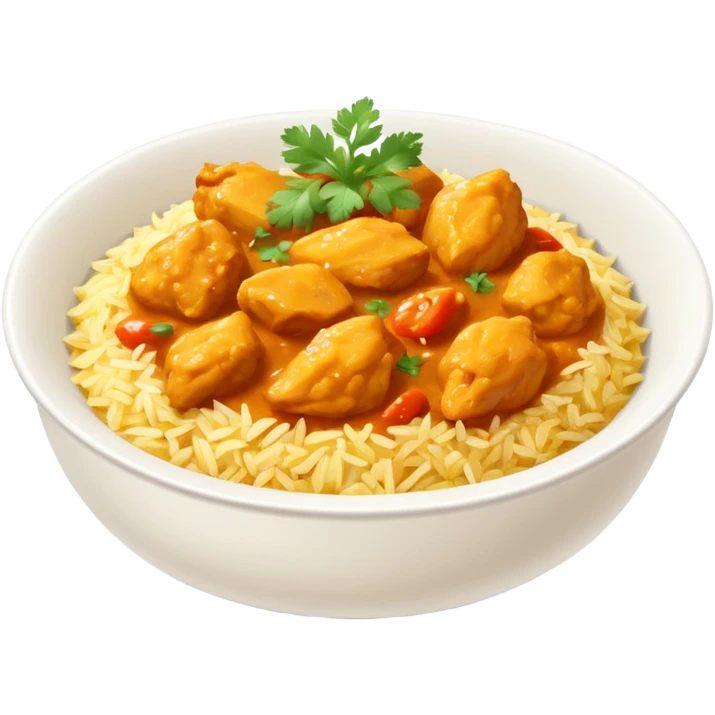 Riso basmati con pollo al curry emoji