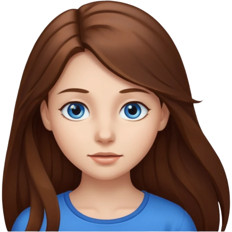 A girl with long hair emoji