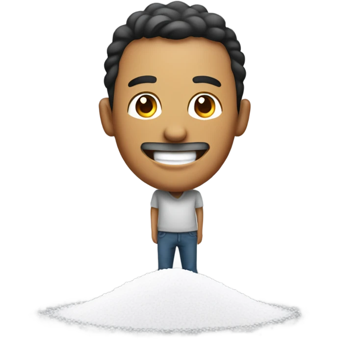 happy man with pile of salt emoji