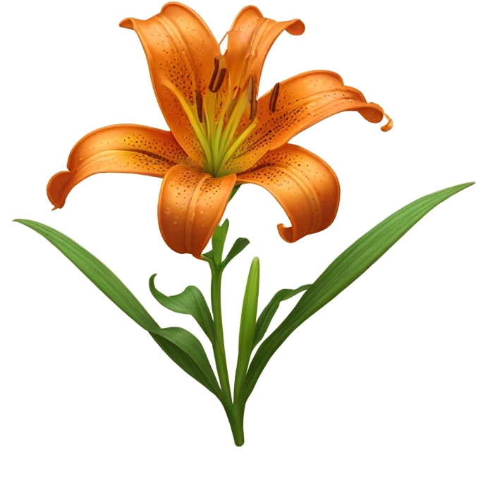 Orange lily emoji