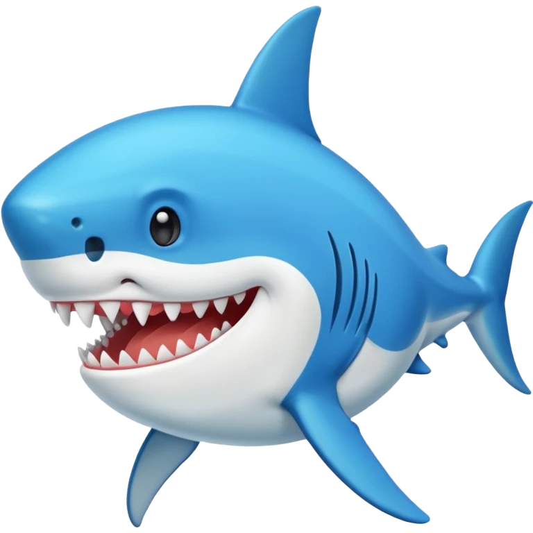 Tiburón sonriendo de diente a diente emoji