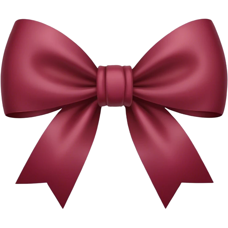 burgundy bow emoji