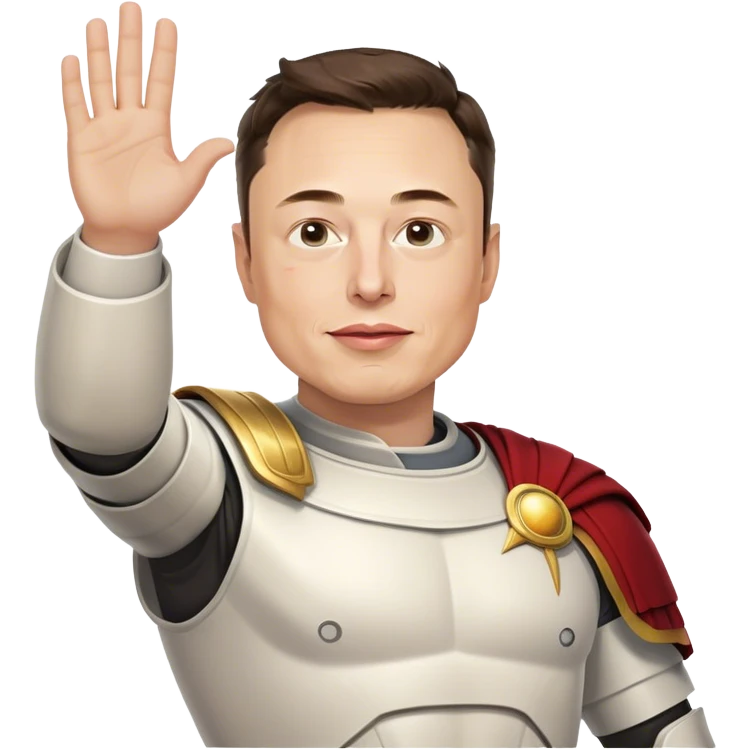 Elon musk doing a roman salute emoji