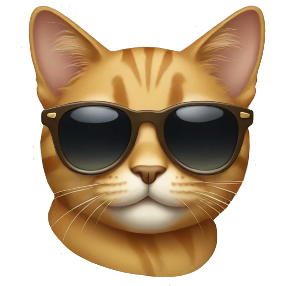 Cat with sunglasses emoji