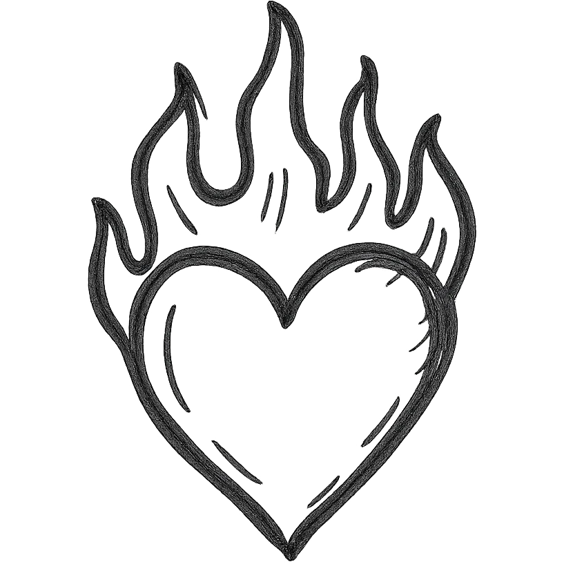 heart with flames emoji
