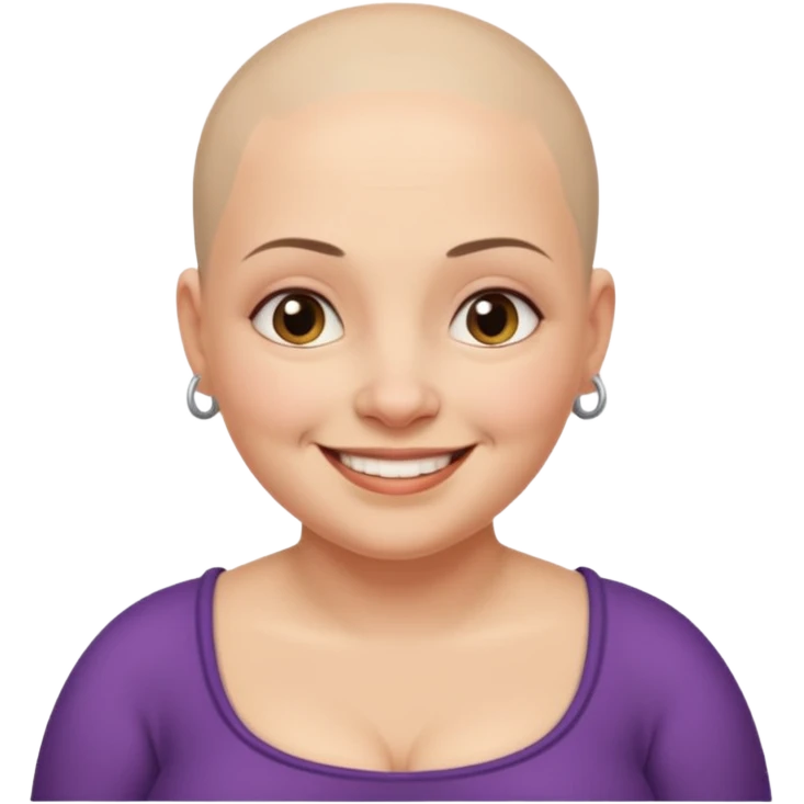 Hunchback small no hair fat woman emoji