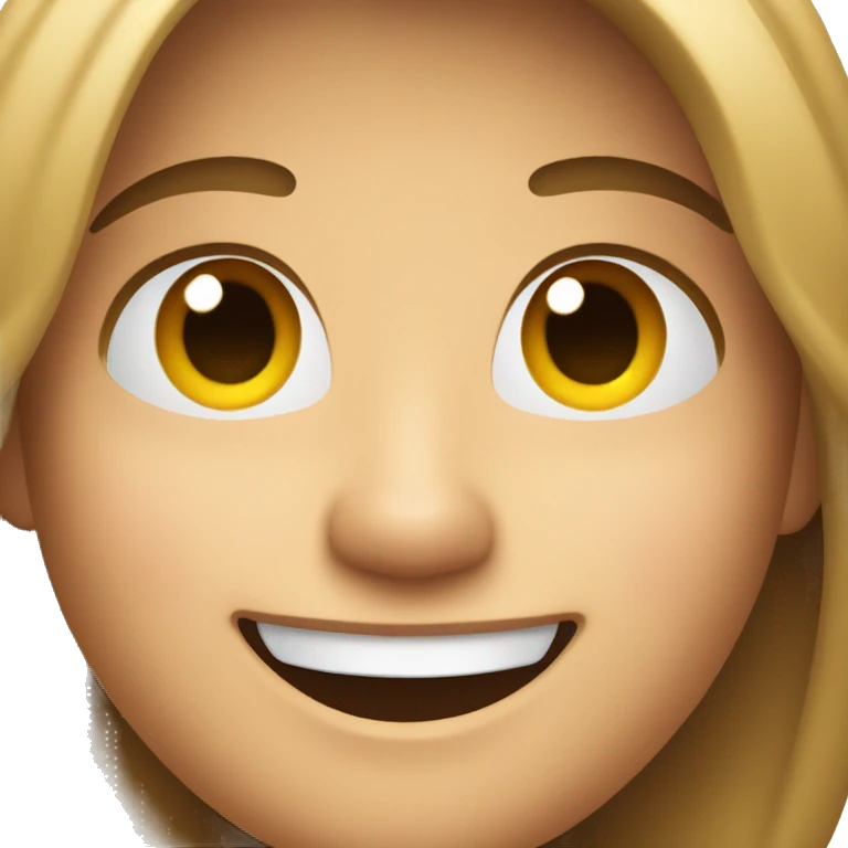 smiling from side like memoji style emoji