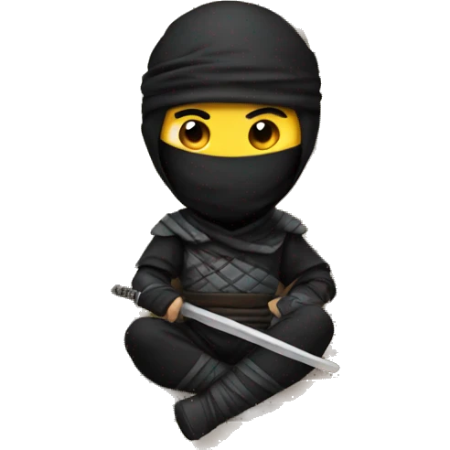 ninja sitting on throne emoji