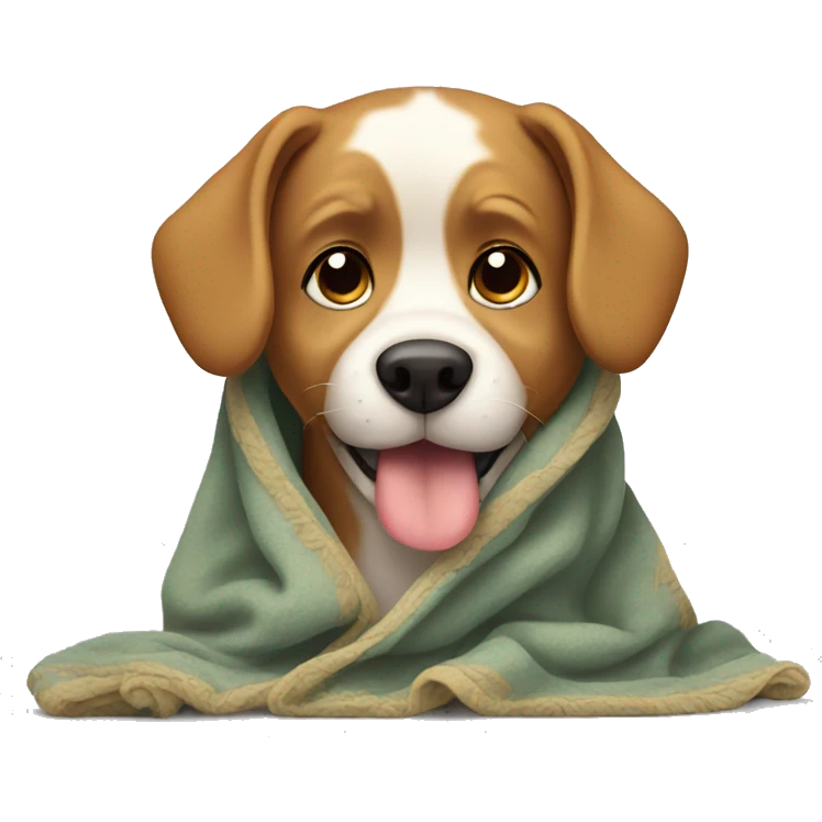 Dog with blanket  emoji