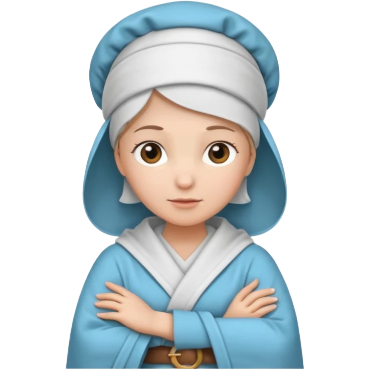 mom with a robe , bonnet, & folded arms holding a belt emoji