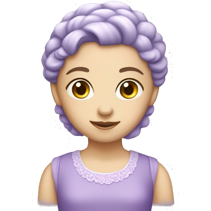 Lavender girl - caucasian in a frock  emoji