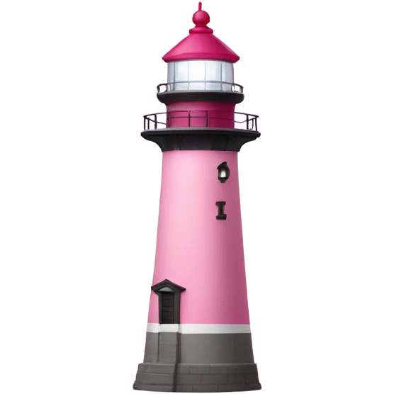 completely pink lighthouse emoji