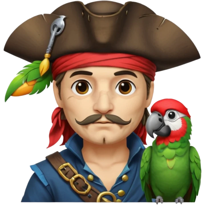 pirate and parrot emoji