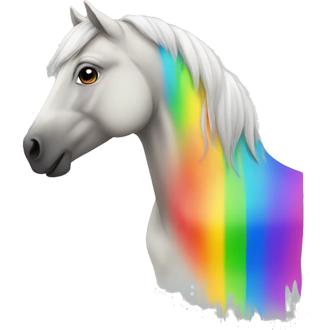 Horse with rainbow emoji
