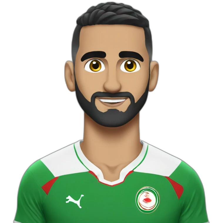 Mahrez with Algerian jersey emoji