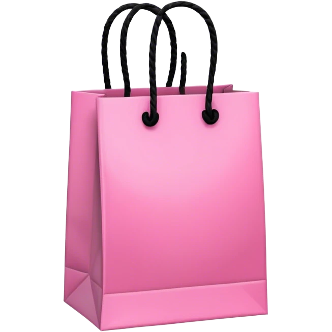 Pink Gift bag with black rope  emoji