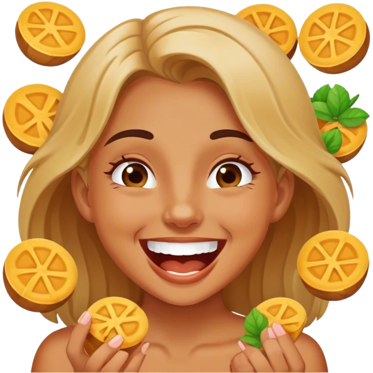 Girl that ate too many edibles emoji