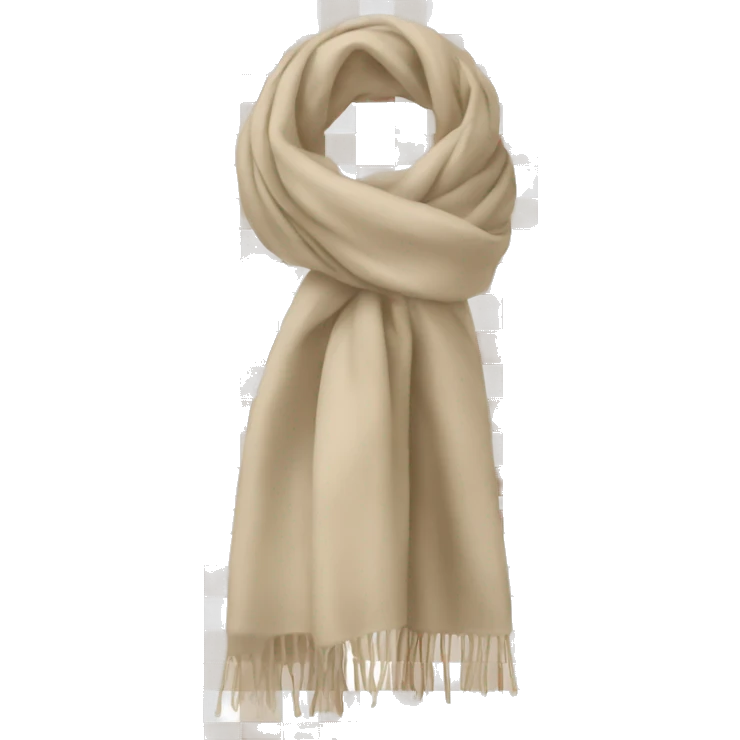 scarf in beige and white plaid emoji