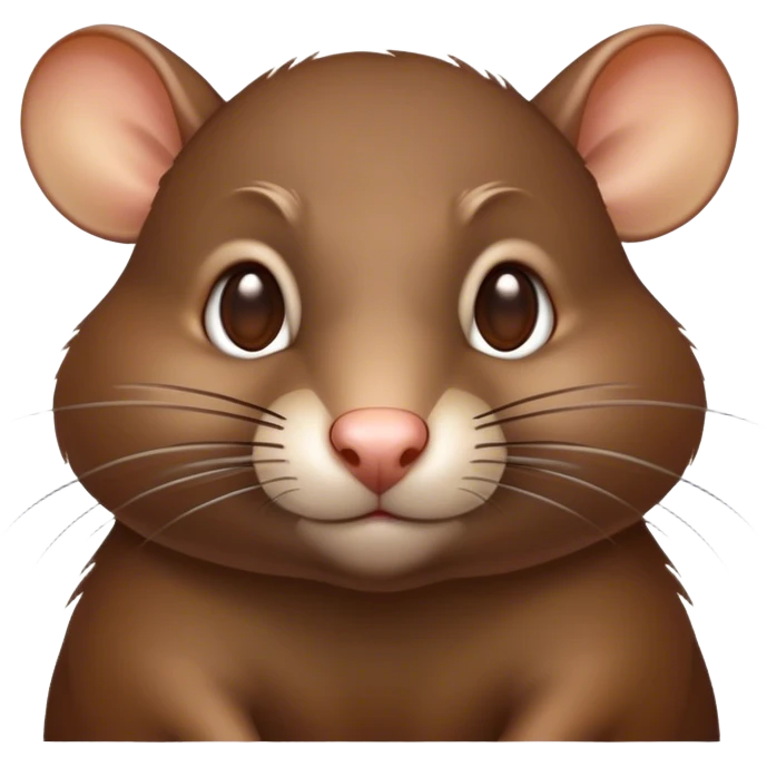 Cinematic Noble Brown Rat Portrait Emoji, Poised and alert, with a sleek, agile build and a smooth, well-groomed coat of warm brown fur, beady, determined eyes, Simplified yet sharp and sophisticated features, highly detailed, glowing with a soft, dignified glow, high shine, intelligent and resourceful, stylized with an air of urban savvy, focused and attentive, soft glowing outline, capturing the essence of a watchful and confident rat that feels as though it could scurry out of the screen with effortless authority! emoji
