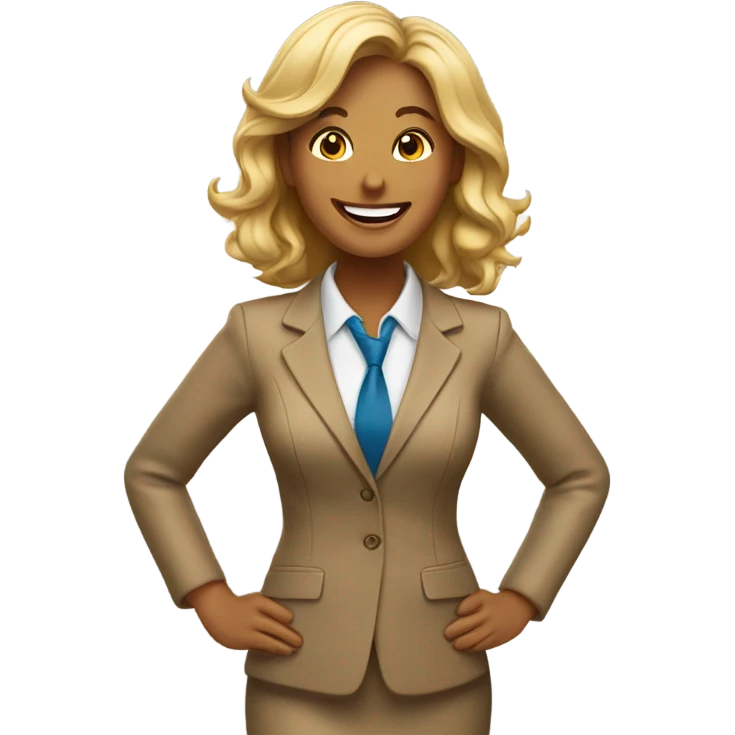 tan lady promoted at work emoji
