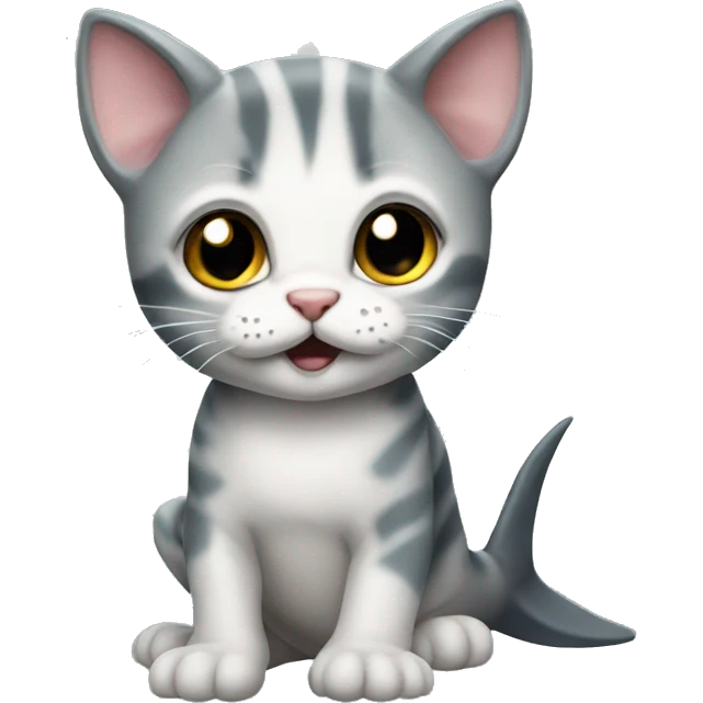 Shark kitten emoji