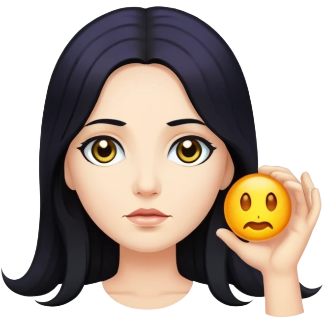 psychic with long black hair emoji