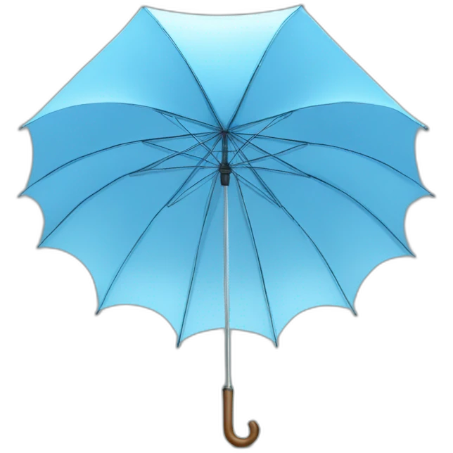 Simple light blue umbrella with rain inside emoji