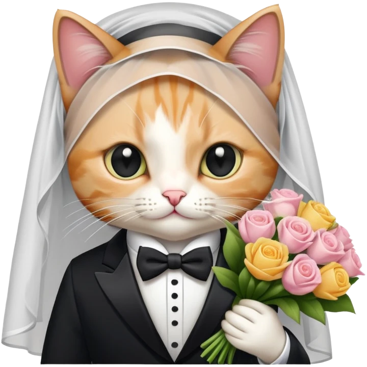 Cat getting married  emoji