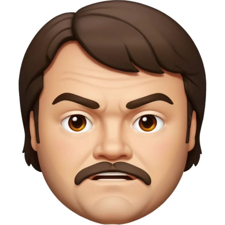 portrait of Jack Black, apple emoji style emoji