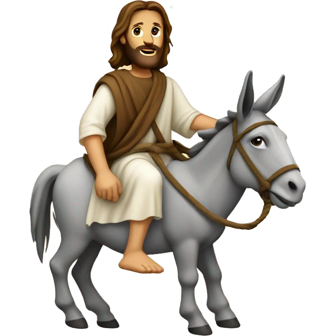Jesus on a donkey emoji