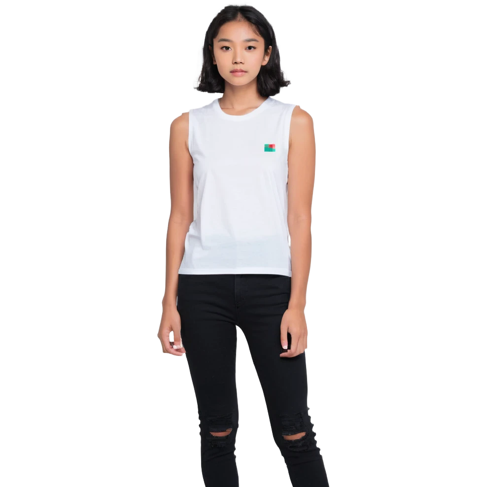 white sleeveless T-shirt emoji